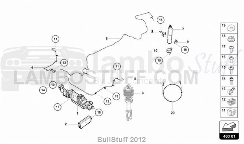 2016 Lamborghini HURACAN LP580-2 SPYDER ENGLAND LIFTING DEVICE (403.01.00)